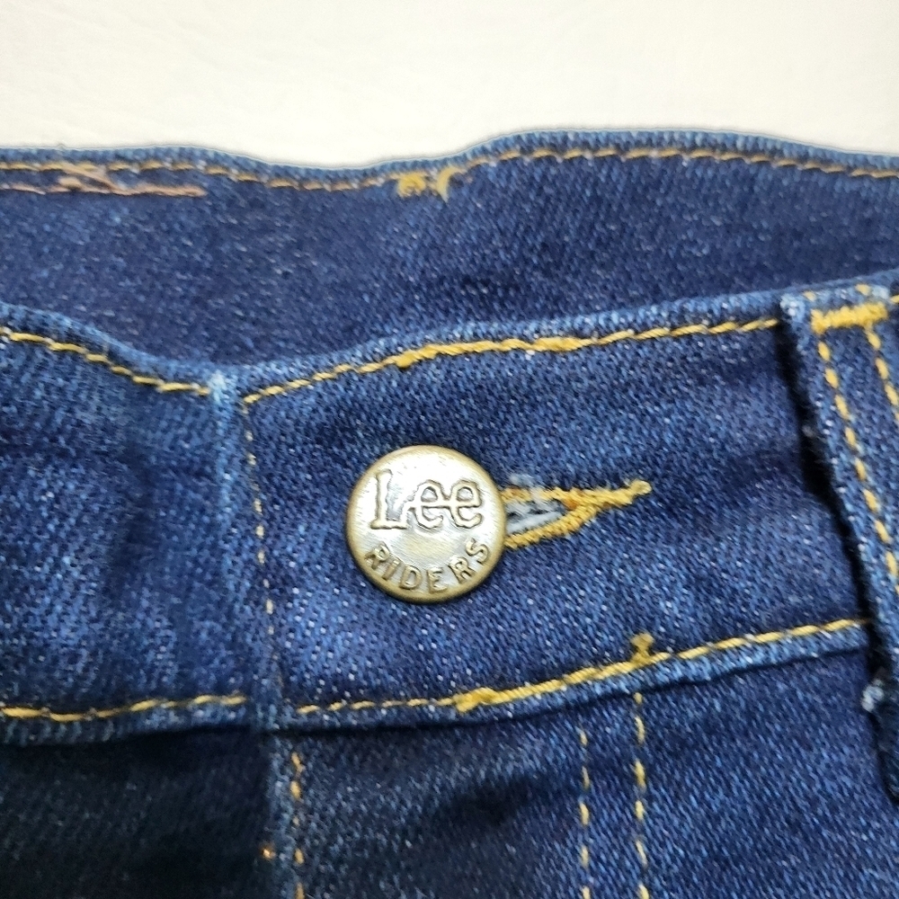 Lee Jeans Vintage Dark Wash High Rise 90s Straight Leg Made In USA Size 10 Vtg - Picture 4 of 8